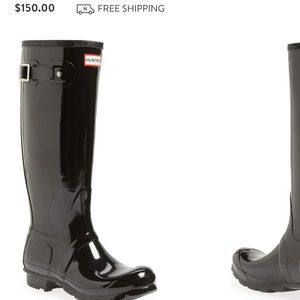 HUNTER Gloss Waterproof Rain Boot